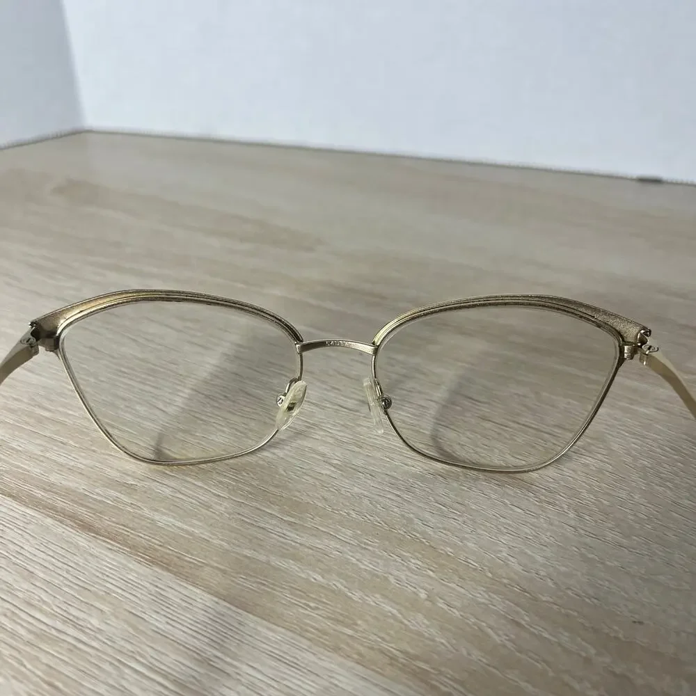 Prada VPR 62X KOF-1O1 Eyeglasses Cat Eye Frames Only Brown Gold 54-17 - Picture 11 of 12